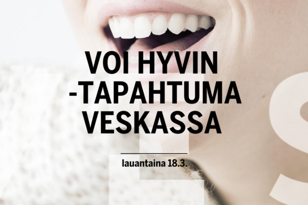 Naisen kasvot, hampaat ja logo